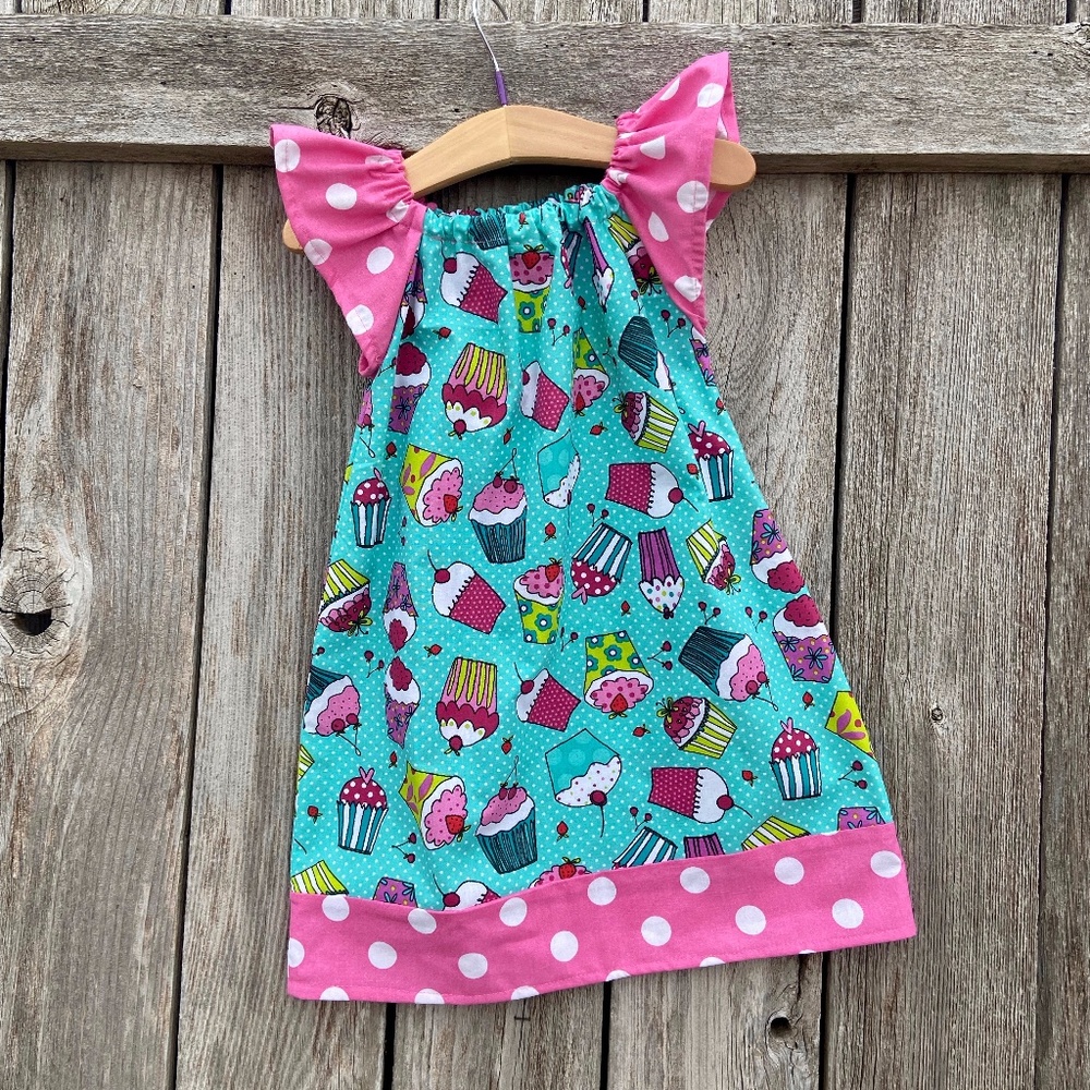 Cupcake Dress!  Toddler Girls Peasant Style Handmade - Pick your size!